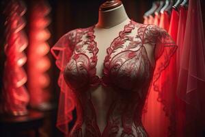 sensuel lingerie sur une mannequin. ai génératif photo