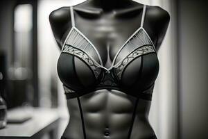 sensuel lingerie sur une mannequin. ai génératif photo