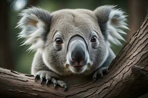 koala dans le Naturel environnement, fermer. ai génératif photo