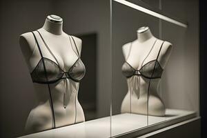 sensuel lingerie sur une mannequin. ai génératif photo