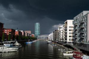 Bâtiments dans le westhafen de francfort photo