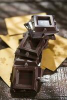 cubes de foncé Chocolat photo