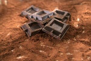 cubes de foncé Chocolat photo