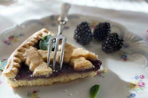 Tarte avec la mûre confiture photo