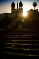 place de Espagne dans silhouette photo