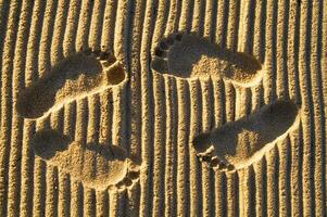 traces de pas dans le sable photo