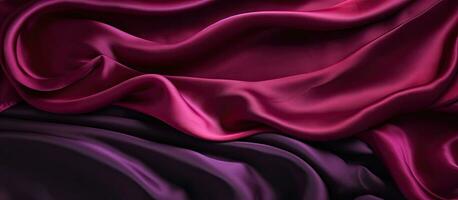 une noir, rouge, et violet soie satin Contexte avec copie espace pour texte ou une produit. le en tissu photo