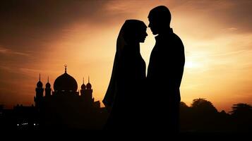 photo de une musulman couple pendant Ramadan