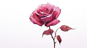 magnifique aquarelle représentation de une Rose photo