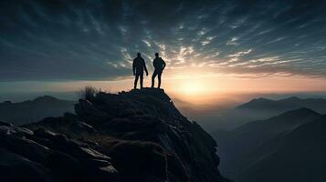 deux compagnons un haut une de pointe photo