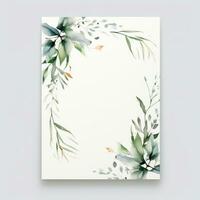 aquarelle Naturel Cadre pour mariage invitation photo