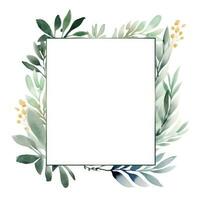 aquarelle Naturel Cadre pour mariage invitation photo