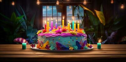 vif anniversaire gâteau Contexte photo