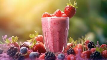 smoothie avec baies photo