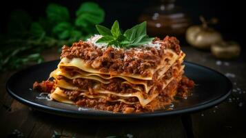 italien lasagne avec bolognaise sauce photo