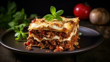 savoureux italien lasagne photo