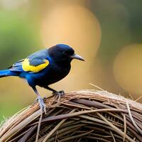 ai génératif oiseau dans nid photo