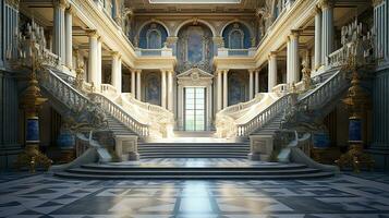 photo de le pièce avec le intérieur conception de le palais de Versailles, France. génératif ai