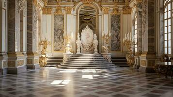 photo de le pièce avec le intérieur conception de le palais de Versailles, France. génératif ai