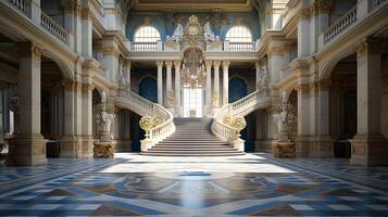 photo de le pièce avec le intérieur conception de le palais de Versailles, France. génératif ai