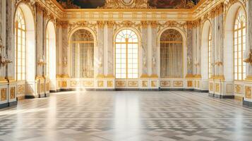 photo de le pièce avec le intérieur conception de le palais de Versailles, France. génératif ai