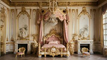 photo de le chambre de le palais de Versailles, France. génératif ai