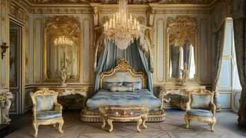 photo de le chambre de le palais de Versailles, France. génératif ai