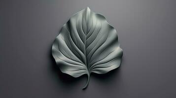 3d maquette feuille de arbre et plante. écologie, bio et Naturel des produits concept, proche en haut vue de feuilles composition, minimal style, génératif ai illustration photo