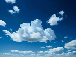 une grand champ avec une bleu ciel et des nuages ai généré photo