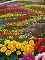 coloré fleur jardin ai généré photo
