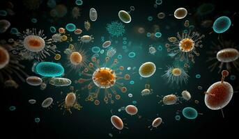 réaliste photo bactérie. établi avec génératif ai