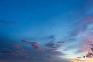 paysage de crépuscule ciel avant nuit photo