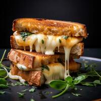 grillé fromage sandwich. génératif ai. photo