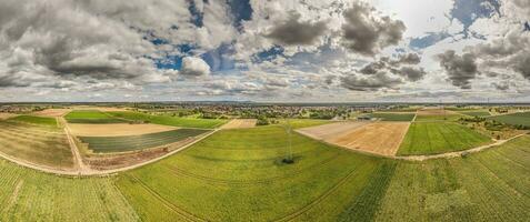 drone panorama plus de braunshardt communauté près darmstadt dans Sud Hesse dans été photo