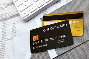 concept de finance, bancaire et crédit cartes, pour utilisation dans financier questions. photo