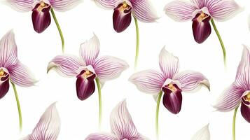 singe orchidée fleur à motifs Contexte. fleur texture Contexte. génératif ai photo