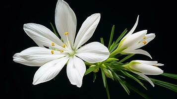 photo de magnifique étoile de Bethléem fleur isolé sur blanc Contexte. génératif ai