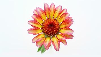 photo de magnifique gaillardia fleur isolé sur blanc Contexte. génératif ai