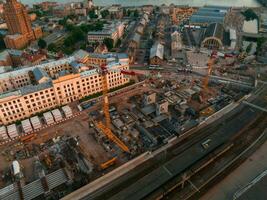 bâtiment rail baltique projet dans le centrer de Riga. photo