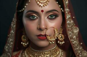 Indien la mariée. produire ai photo