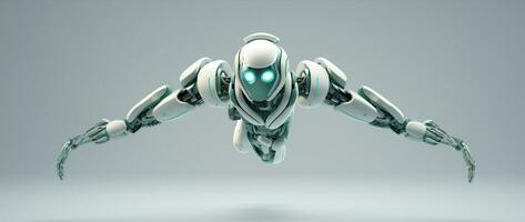 machine virtuel cyborg bras main industrie robotique artificiel futuriste La technologie concept futur science photo