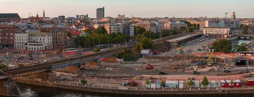 bâtiment rail baltique projet dans le centrer de Riga. photo