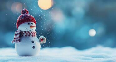 fond de bonhomme de neige d'hiver photo