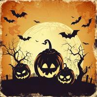 effrayant rétro style Halloween Contexte photo
