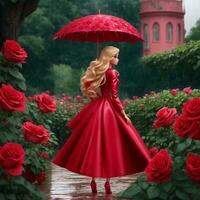 Barbie dans Rose jardin photo