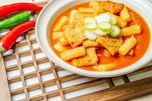 tteokbokki, sauté riz gâteau photo