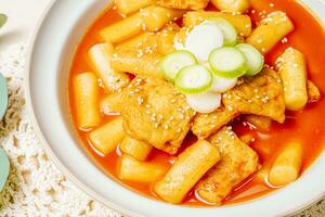 tteokbokki, sauté riz gâteau photo