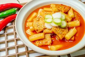 tteokbokki, sauté riz gâteau photo