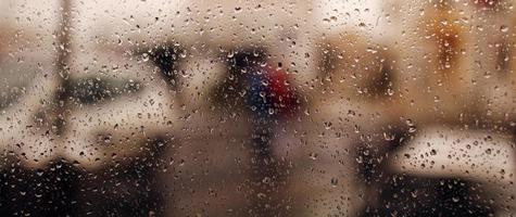 bannière de gouttes de pluie sur la fenêtre photo