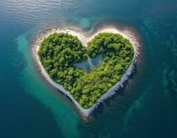 île en forme de coeur photo